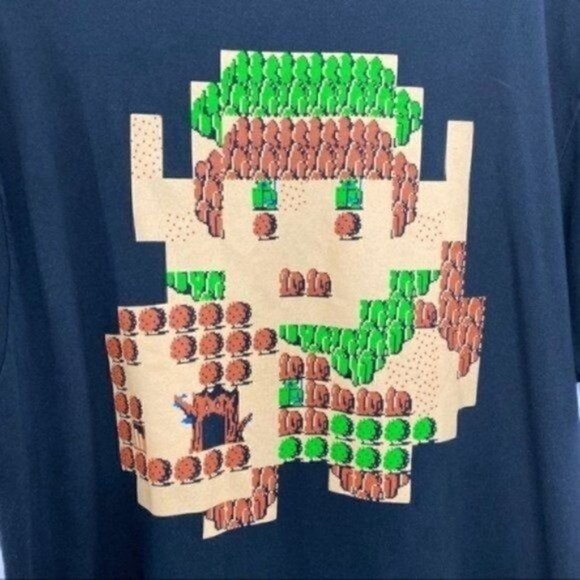 The Legend Of Zelda Link 8-bit Map T-shirt Size 2XL - Picture 2 of 4